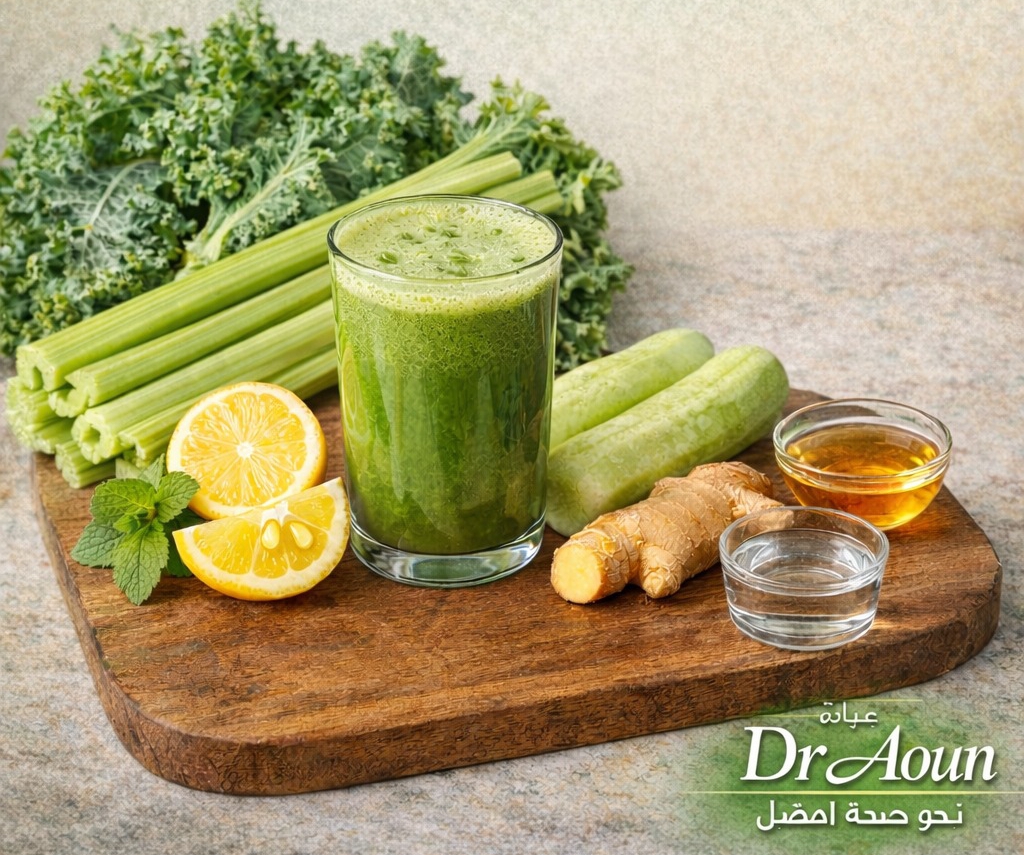 مشروب الديتوكس الأخضر الطبيعي